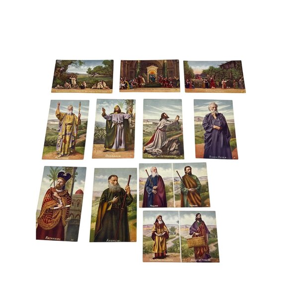 1910 Oberammergau Passion Play 49/50 Antique Postcard Set w/ Box Divided Back - Picture 4 of 8